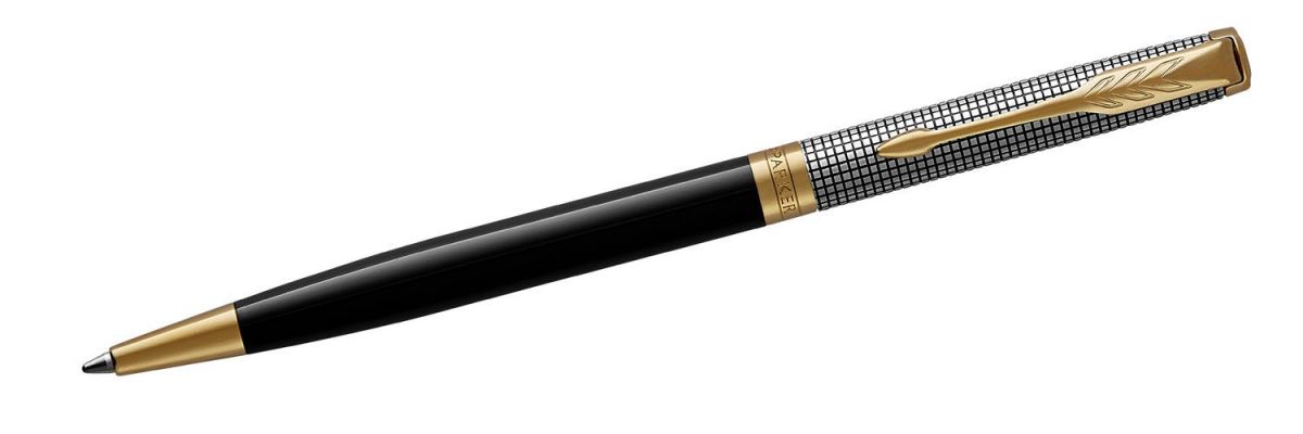 Długopis Parker Sonnet Premium Chiselled Silver & Black GT Slim